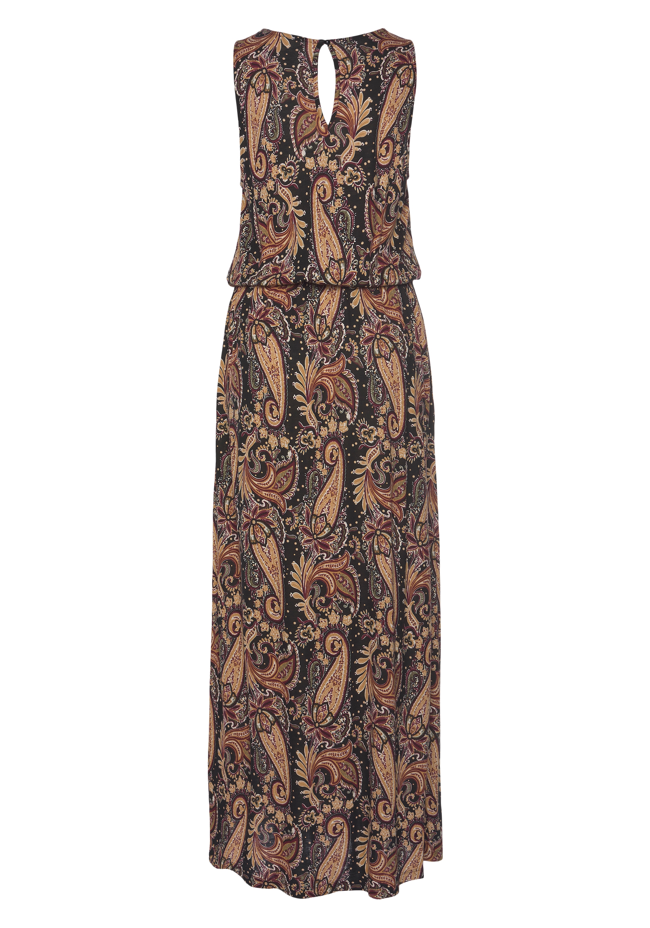 LASCANA Maxikleid, mit Paisleyprint und Schlitz, Sommerkleid mit Taschen, Strandkleid