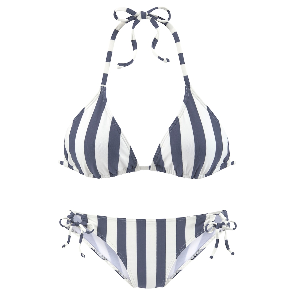 Venice Beach Triangel-Bikini, mit gewebten Streifen