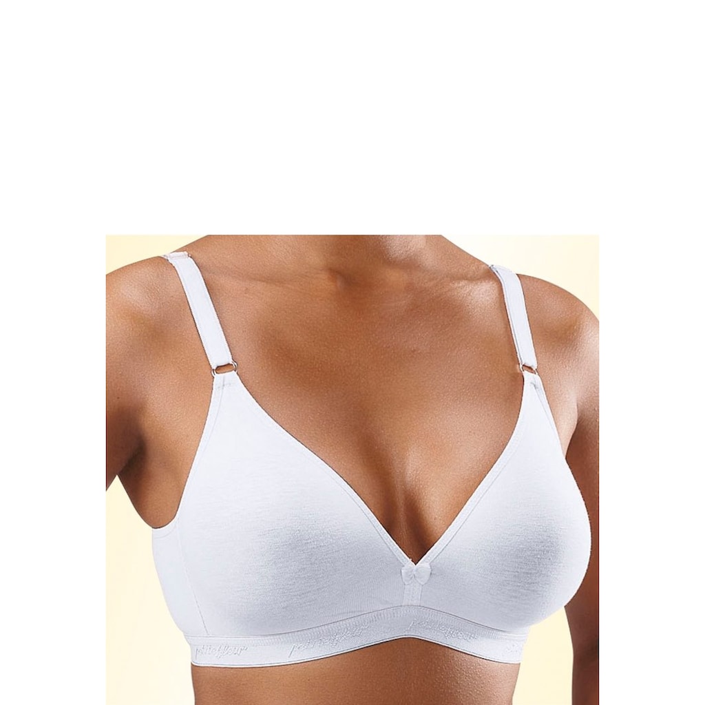petite fleur Bralette-BH, ohne Bügel im Triangel-Schnitt aus Baumwolle